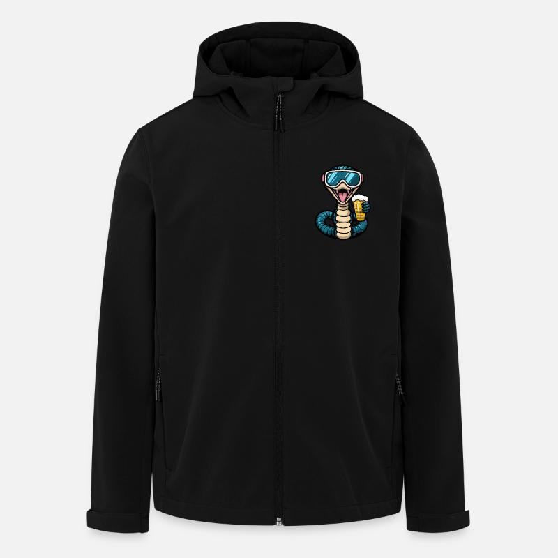 Bière après-ski Snake Cobra - Veste softshell homme en polyester recyclé Stanley/Stella - noir