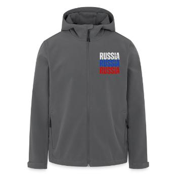 Drapeau de la Russie, fierté russe - Veste softshell homme en polyester recyclé Stanley/Stella - noir - Devant - AI Model Male 185 light (185cm)