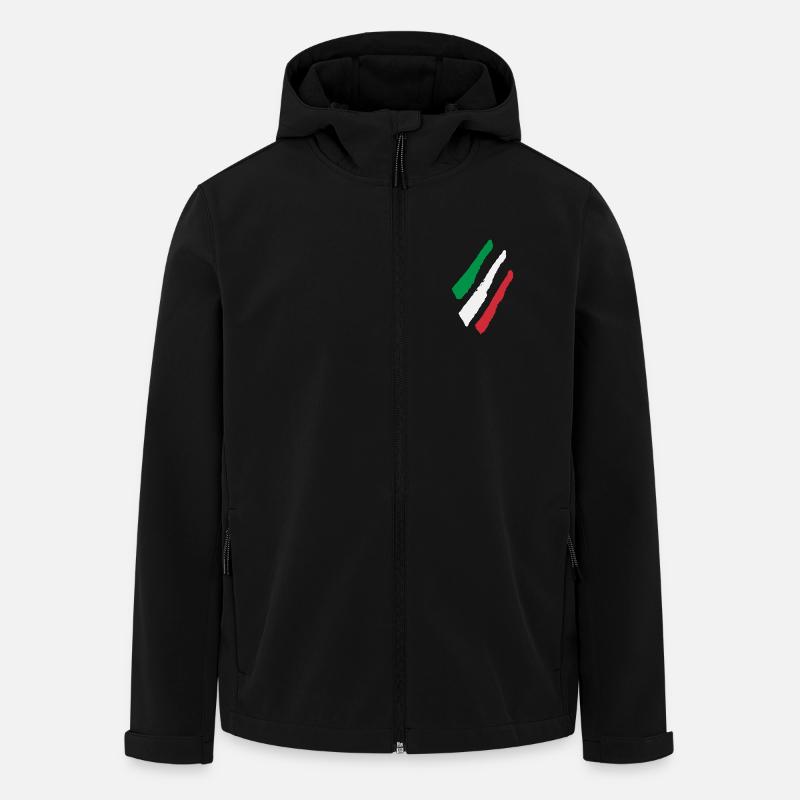 Italien Flagge - Recycelte Männer Softshell-Jacke von Stanley/Stella - Schwarz