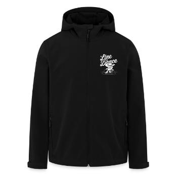 Line Dance Cat I Love Cats and Line Dance - Men’s Recycled Softshell Jacket by Stanley/Stella - black - Front - AI Model Male 185 light (185cm)