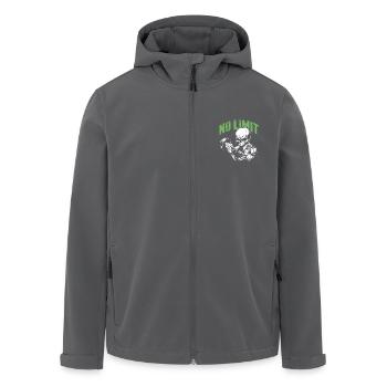 Bodybuilding Skull Workout and No Limit - Men’s Recycled Softshell Jacket by Stanley/Stella - black - Front - AI Model Male 185 light (185cm)