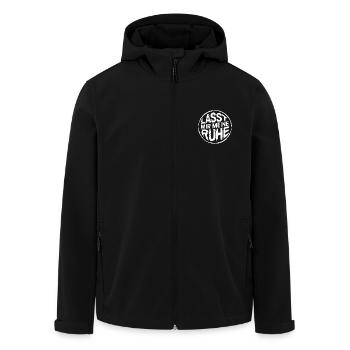 Lasst mir meine Ruhe - einfach in Ruhe lassen - Recycelte Männer Softshell-Jacke von Stanley/Stella - Schwarz - Vorne - AI Model Male 185 light (185cm)