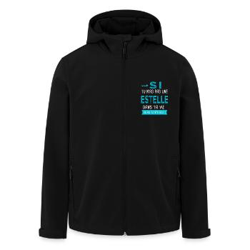 Estelle Si tu n'as pas une estelle dans ta vie - Veste softshell homme en polyester recyclé Stanley/Stella - noir - Devant - AI Model Male 185 light (185cm)