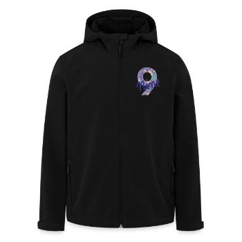 Zahl / 9 / Neun / Geburtstag / Neunter / Nummer - Recycelte Männer Softshell-Jacke von Stanley/Stella - Schwarz - Vorne - AI Model Male 185 light (185cm)