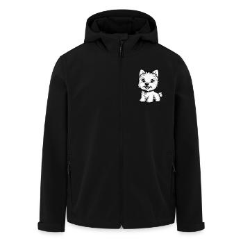 West Highland Terrier Dog Cute - Men’s Recycled Softshell Jacket by Stanley/Stella - black - Front - AI Model Male 185 light (185cm)