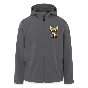 Chihuahua chien après-ski bière - Veste softshell homme en polyester recyclé Stanley/Stella - noir - Devant - AI Model Male 185 light (185cm)