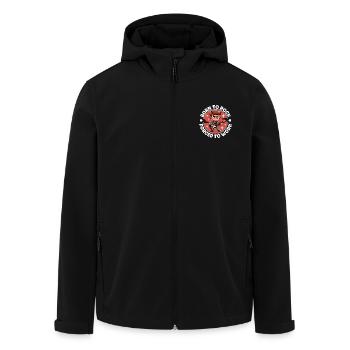NÉ POUR LE ROCK, FORCÉ DE TRAVAILLER - Veste softshell homme en polyester recyclé Stanley/Stella - noir - Devant - AI Model Male 185 light (185cm)