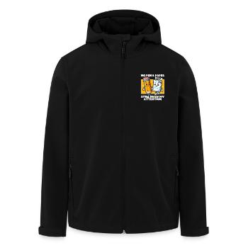 NO PEN, NO PAPER BUT YOU STILL DRAW MY ATTENTION - Men’s Recycled Softshell Jacket by Stanley/Stella - black - Front - AI Model Male 185 light (185cm)