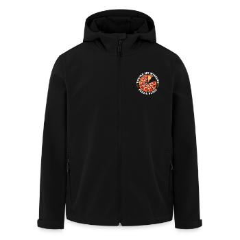 YOU'RE MY MISSING PIZZA SLICE - Men’s Recycled Softshell Jacket by Stanley/Stella - black - Front - AI Model Male 185 light (185cm)