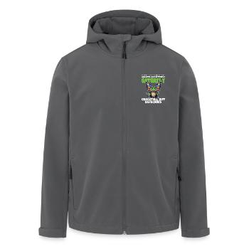 ANMUTIG, ABER WILD - ALLIGATOR UND SCHMETTERLING - Recycelte Männer Softshell-Jacke von Stanley/Stella - Schwarz - Vorne - AI Model Male 185 light (185cm)