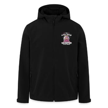 I'M SWEET ENOUGH, VALENTINE IS NOT NEEDED - GIFT - Men’s Recycled Softshell Jacket by Stanley/Stella - black - Front - AI Model Male 185 light (185cm)