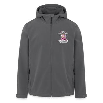 ICH BIN SÜSS GENUG, VALENTINSTAG WIRD NICHT GEBRAUCHT - GESCHENK - Recycelte Männer Softshell-Jacke von Stanley/Stella - Anthrazit - Vorne - AI Model Male 185 light (185cm)
