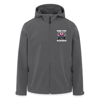 CAN YOU BE MY PLAYER II - CADEAU DE LA SAINT-VALENTIN - Veste softshell homme en polyester recyclé Stanley/Stella - charbon - Devant - AI Model Male 185 light (185cm)