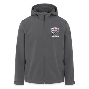 LASS UNS ZUSAMMEN SINGLE SEIN - GESCHENK - Recycelte Männer Softshell-Jacke von Stanley/Stella - Anthrazit - Vorne - AI Model Male 185 light (185cm)