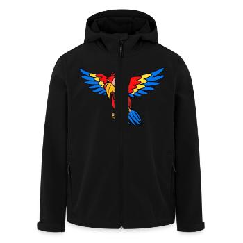 Herziger Papagei - Recycelte Männer Softshell-Jacke von Stanley/Stella - Schwarz - Vorne - AI Model Male 185 light (185cm)