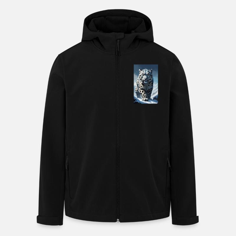 Snow Leopard | Leopard | Predator - Men’s Recycled Softshell Jacket by Stanley/Stella - black