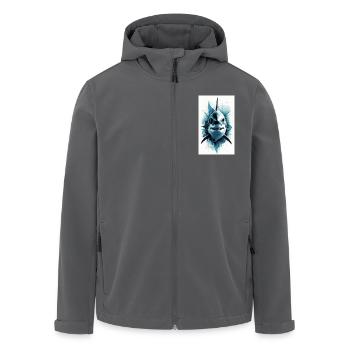 Shark | Great White Shark | Sea Creature | Fish - Men’s Recycled Softshell Jacket by Stanley/Stella - black - Front - AI Model Male 185 light (185cm)