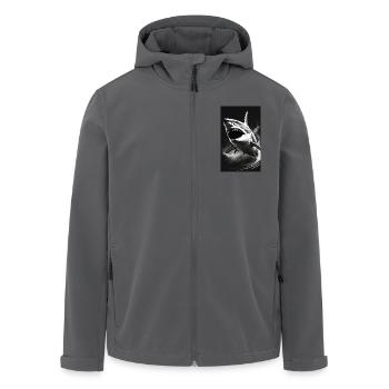 Shark | Great White Shark | Sea Creature | Fish - Men’s Recycled Softshell Jacket by Stanley/Stella - black - Front - AI Model Male 185 light (185cm)