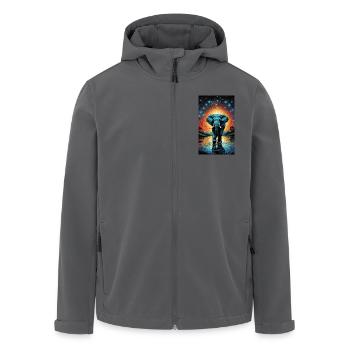 Éléphant | Animal sauvage | Afrique | Motifs pour enfants - Veste softshell homme en polyester recyclé Stanley/Stella - noir - Devant - AI Model Male 185 light (185cm)