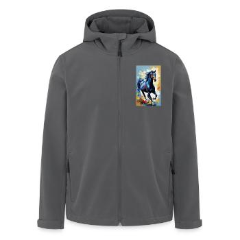Cheval | Équitation | Animaux | Monture | Coloré - Veste softshell homme en polyester recyclé Stanley/Stella - noir - Devant - AI Model Male 185 light (185cm)