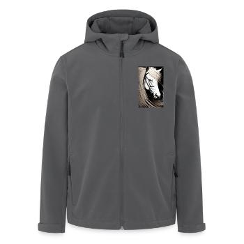 Cheval | Équitation | Animaux | Monture | Coloré - Veste softshell homme en polyester recyclé Stanley/Stella - noir - Devant - AI Model Male 185 light (185cm)