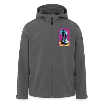Schach | Schachfigur | Schachspieler - Recycelte Männer Softshell-Jacke von Stanley/Stella - Schwarz - Vorne - AI Model Male 185 light (185cm)