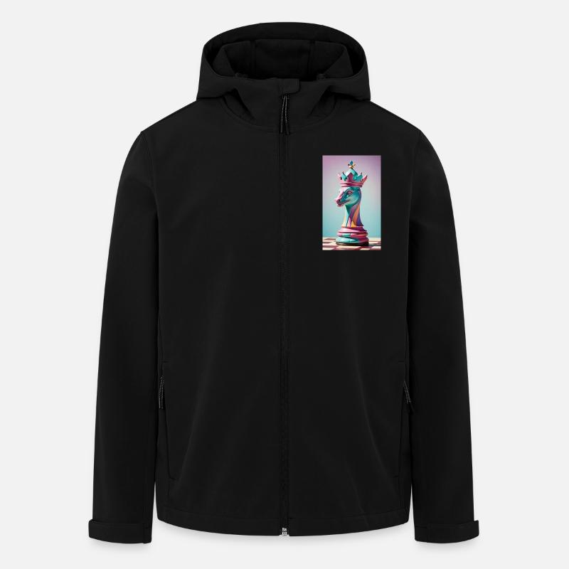 Échecs | Pièce d’échecs | Joueur d’échecs - Veste softshell homme en polyester recyclé Stanley/Stella - noir