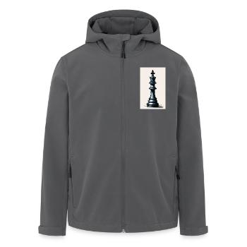 Schach | Schachfigur | Schachspieler - Recycelte Männer Softshell-Jacke von Stanley/Stella - Schwarz - Vorne - AI Model Male 185 light (185cm)