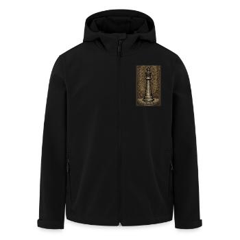 Schach | Schachfigur | Schachspieler - Recycelte Männer Softshell-Jacke von Stanley/Stella - Schwarz - Vorne - AI Model Male 185 light (185cm)