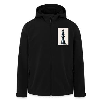 Schach | Schachfigur | Schachspieler - Recycelte Männer Softshell-Jacke von Stanley/Stella - Schwarz - Vorne - AI Model Male 185 light (185cm)