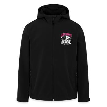 Line Dance Skull with Stetson and Boots and Lasso - Men’s Recycled Softshell Jacket by Stanley/Stella - black - Front - AI Model Male 185 light (185cm)