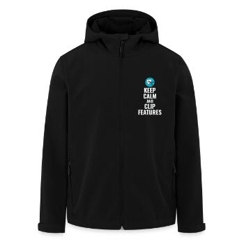 GIS Kartierung Daten Clip Features Räumliche Geoinfo - Recycelte Männer Softshell-Jacke von Stanley/Stella - Schwarz - Vorne - AI Model Male 185 light (185cm)