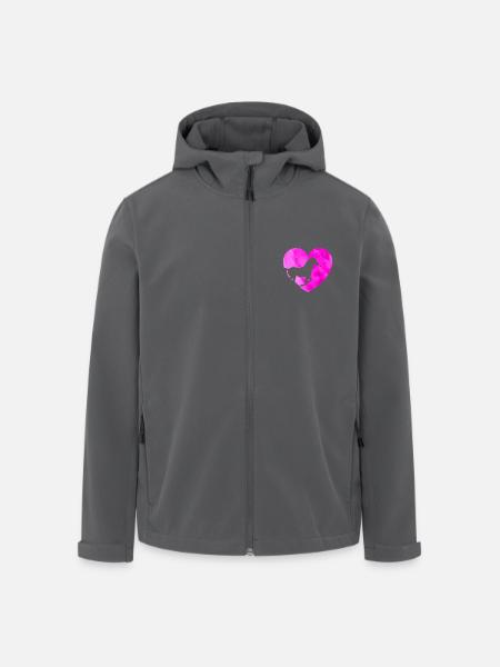 Pferd Herz Reiten Liebe Pferde - Recycelte Männer Softshell-Jacke von Stanley/Stella - Schwarz