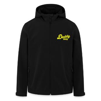 Papa 2025 - dad 2025 - Daddy 2025 - Recycelte Männer Softshell-Jacke von Stanley/Stella - Schwarz - Vorne - AI Model Male 185 light (185cm)