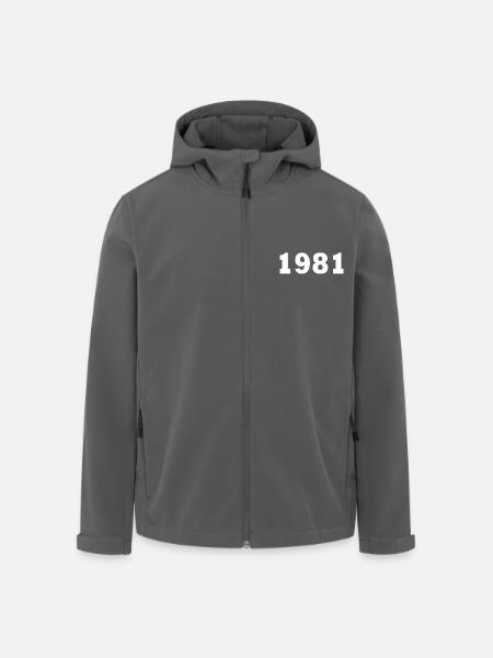 1981 - Recycelte Männer Softshell-Jacke von Stanley/Stella - Schwarz