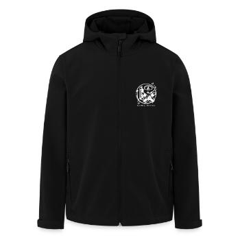 Scuba Diving - Tauchen Silhouette - Recycelte Männer Softshell-Jacke von Stanley/Stella - Schwarz - Vorne - AI Model Male 185 light (185cm)