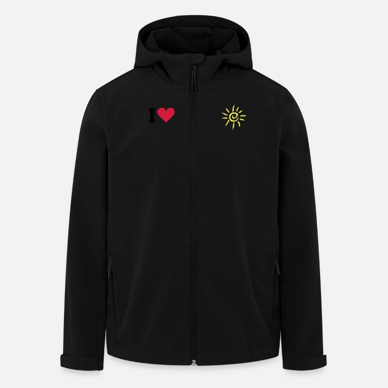 Sonne - Recycelte Männer Softshell-Jacke von Stanley/Stella - Schwarz