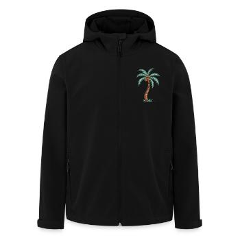 Île Palm - Veste softshell homme en polyester recyclé Stanley/Stella - noir - Devant - AI Model Male 185 light (185cm)