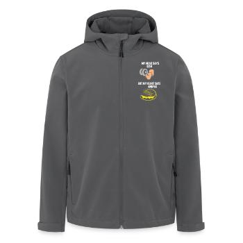 Kolumbien - Recycelte Männer Softshell-Jacke von Stanley/Stella - Schwarz - Vorne - AI Model Male 185 light (185cm)