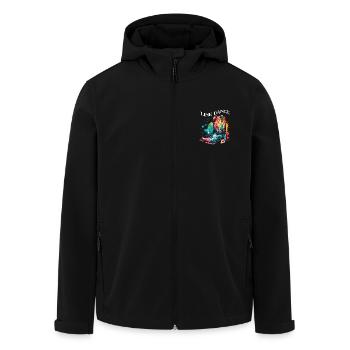 Line Dance meine Passion mein Glück - Recycelte Männer Softshell-Jacke von Stanley/Stella - Schwarz - Vorne - AI Model Male 185 light (185cm)