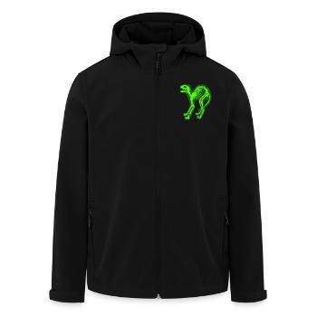 Skeleton Cat - Men’s Recycled Softshell Jacket by Stanley/Stella - black - Front - AI Model Male 185 light (185cm)