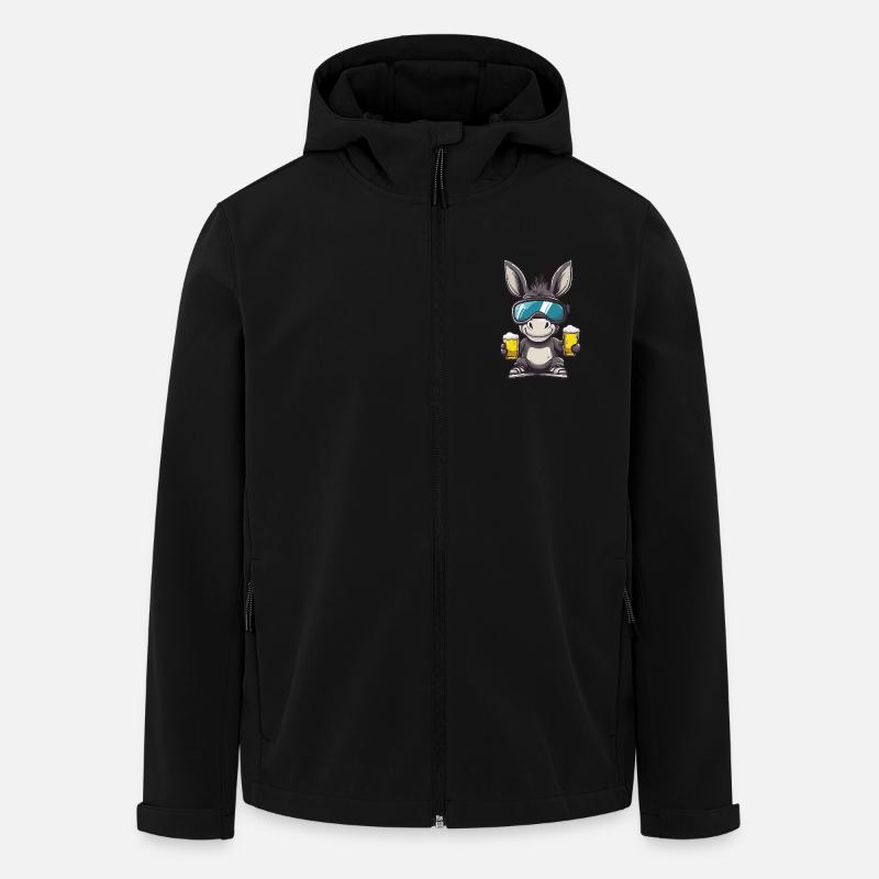 Donkey après-ski beer - Men’s Recycled Softshell Jacket by Stanley/Stella - black