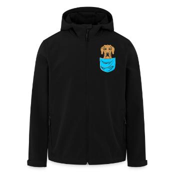 Rhodesian Ridgeback - Men’s Recycled Softshell Jacket by Stanley/Stella - black - Front - AI Model Male 185 light (185cm)