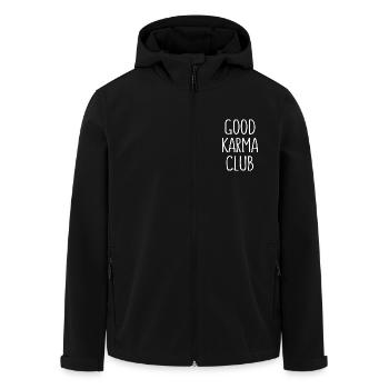 GOOD KARMA CLUB - Recycelte Männer Softshell-Jacke von Stanley/Stella - Schwarz - Vorne - AI Model Male 185 light (185cm)