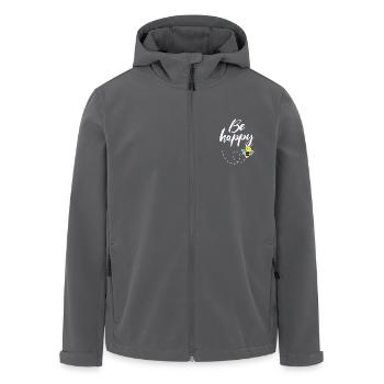 Be Happy Biene - Recycelte Männer Softshell-Jacke von Stanley/Stella - Schwarz - Vorne - AI Model Male 185 light (185cm)