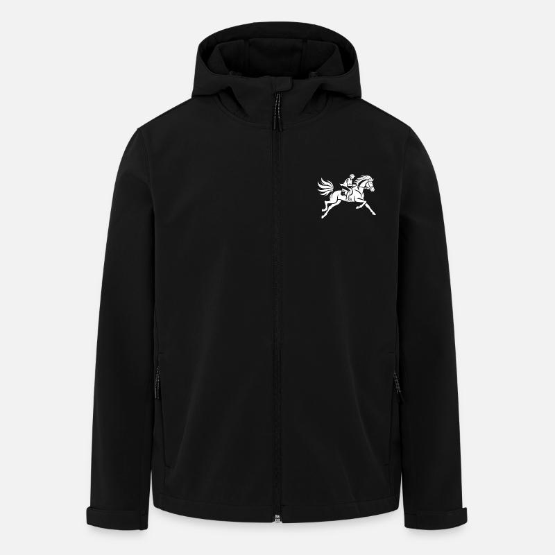 Reiter und Pferd - Recycelte Männer Softshell-Jacke von Stanley/Stella - Schwarz