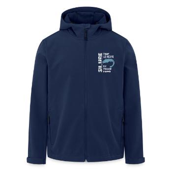 Pêche au silure Tout le reste est poisson d'appât - Veste softshell homme en polyester recyclé Stanley/Stella - marine - Devant - AI Model Male 185 light (185cm)