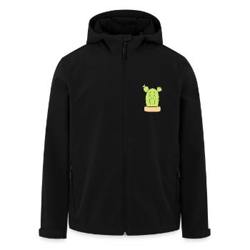 Cactus Kawaii Plante Kawaii Enfants - Veste softshell homme en polyester recyclé Stanley/Stella - noir - Devant - AI Model Male 185 light (185cm)