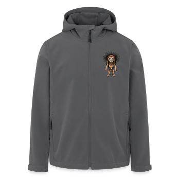 Apache Indianer - Recycelte Männer Softshell-Jacke von Stanley/Stella - Schwarz - Vorne - AI Model Male 185 light (185cm)