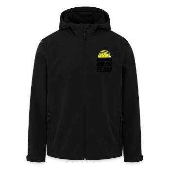 Mallorca Dream Team - Men’s Recycled Softshell Jacket by Stanley/Stella - black - Front - AI Model Male 185 light (185cm)